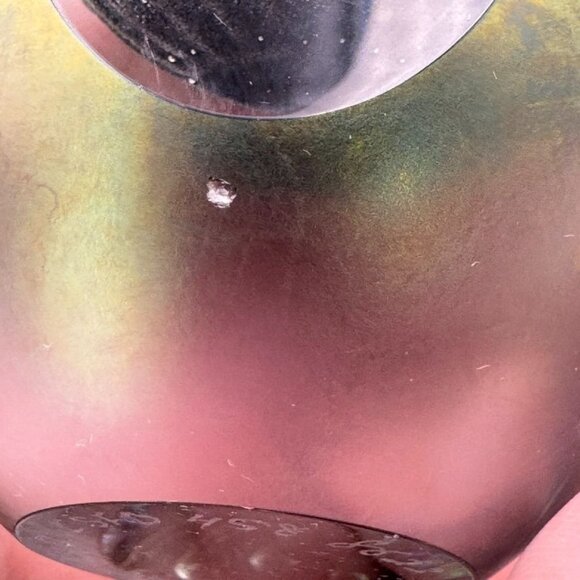 Brian Maytum Art Glass Perfume Bottle w Dauber Signed 1987 Cut Irridescent - Picture 5 of 7